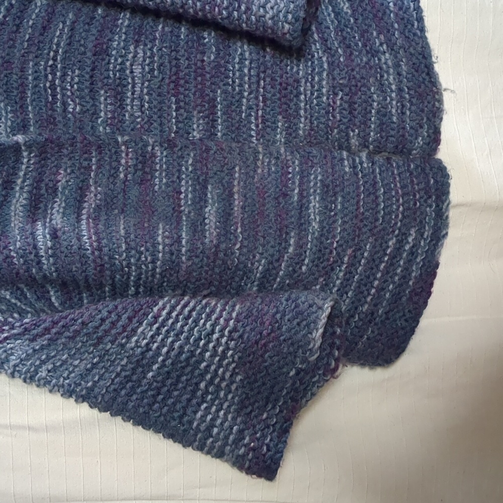 Handknit cardigan boxy chunky Sweater jacket Large - Picture 4 of 8
